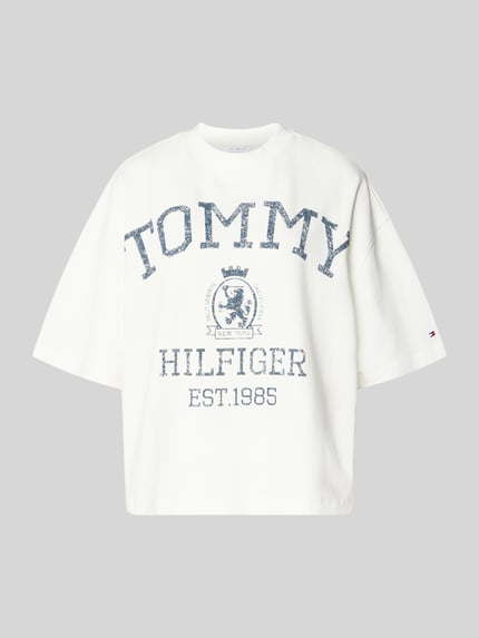 Tommy Hilfiger relaxed fit T-shirt van puur katoen Ecru - 2