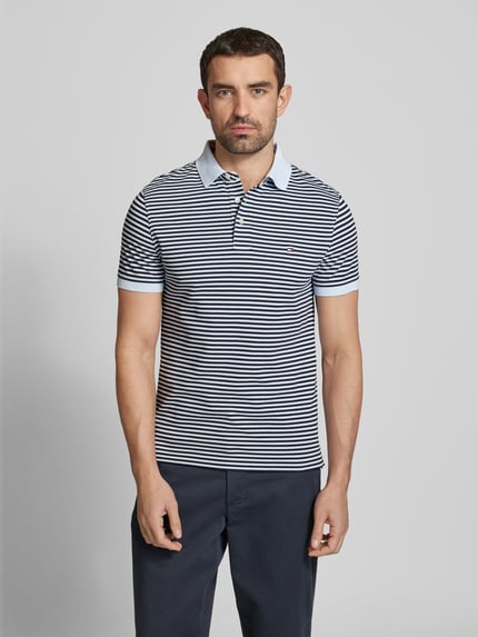 Tommy Hilfiger Slim Fit Poloshirt mit Logo-Stitching Modell '1985' Hellblau 4