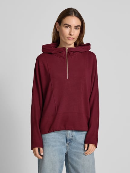 s.Oliver RED LABEL Loose Fit Hoodie aus Viskose-Mix Bordeaux 4