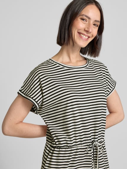 b.young Knielange jurk met tunnelkoord, model 'PANDINNA' Zwart - 3