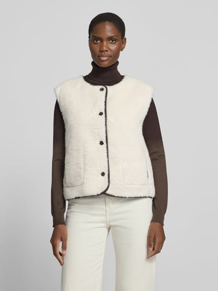 OPUS Weste mit Fellbesatz Modell 'Washearly' Sand 6
