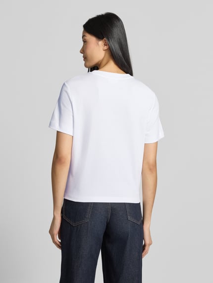 s.Oliver RED LABEL Regular Fit T-Shirt aus reiner Baumwolle Weiss 5