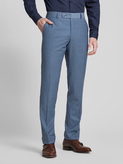 WILVORST Slim Fit Anzughose mit Bügelfalten Aqua 4