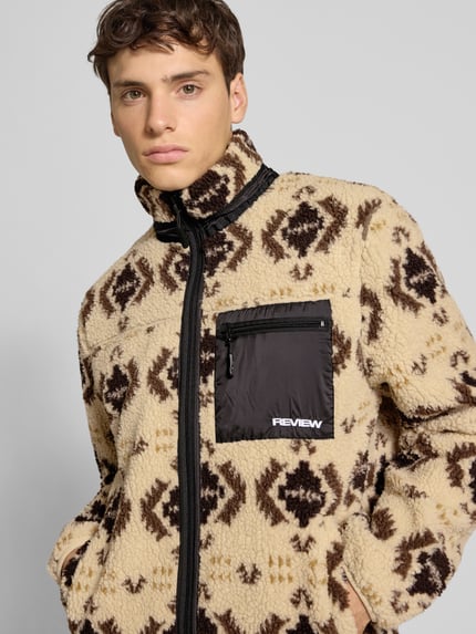 REVIEW Teddy-Jacke mit Stehkragen Offwhite 3