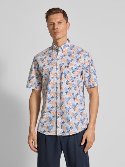 Fynch-Hatton Regular fit vrijetijdsoverhemd met button-downkraag Oranje - 4