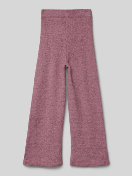 s.Oliver RED LABEL Spodnie z dzianiny o kroju regular fit z szeroką nogawką Fiołkoworóżowy 3