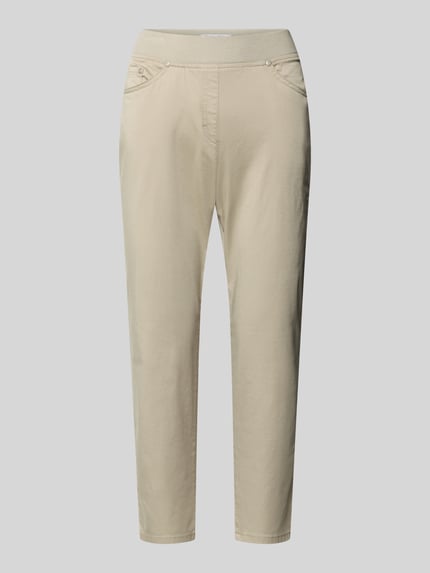 Productfoto, Caprihose met elastische tailleband model 'Pamina' van Raphaela By Brax, katoen-elastaanmix, regular fit, beige