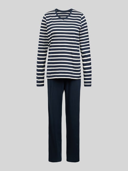 SCHIESSER Pyjama met streepmotief Blauw - 1