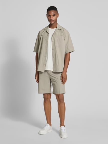 Jake*s Studio Men Koszula casualowa z listwą z zatrzaskami Khaki 1