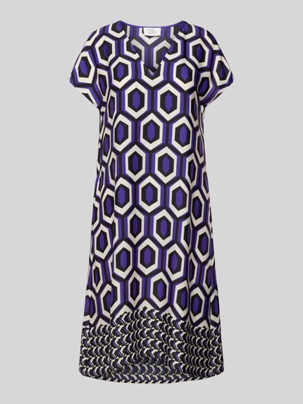 ROBE LÉGÈRE Knielange jurk met grafisch motief Paars - 2