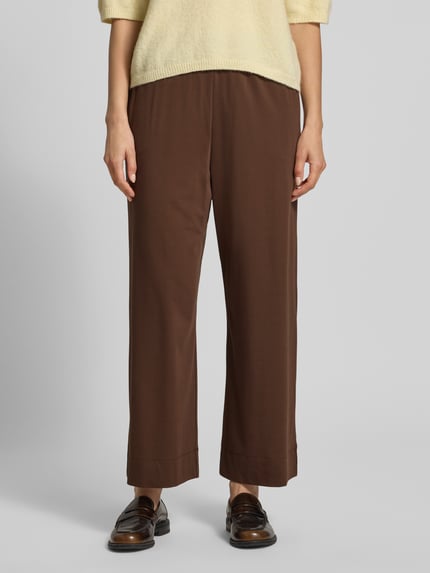 Weekend Max Mara Regular Fit Anzughose mit elastischem Bund Modell 'MODICO' Dunkelbraun 4
