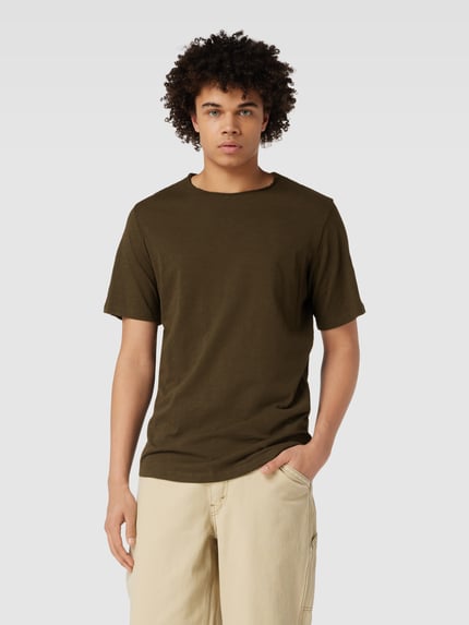 JACK & JONES T-Shirt in unifarbenem Design Khaki 4