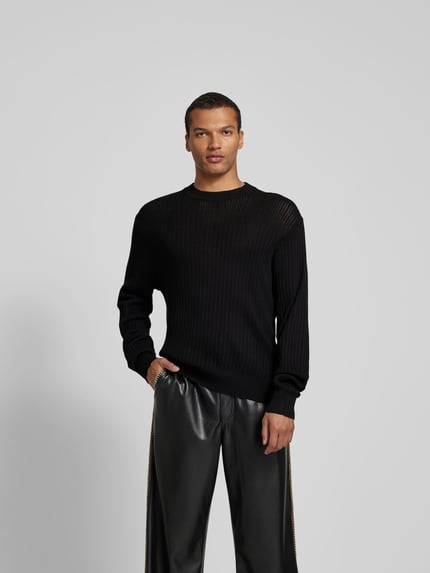 WON HUNDRED Trui in brei-look Zwart - 4