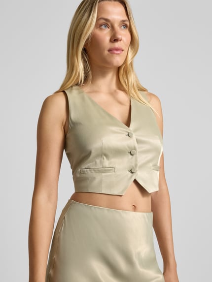 Jake*s Cocktail Weste mit V-Ausschnitt Khaki 3