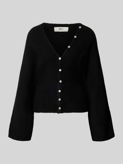 Gina Tricot Regular Fit Strickjacke mit Woll-Anteil Black 1