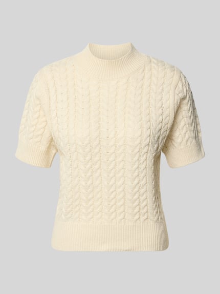 MANGO Pullover mit kurzem Ärmel-Strickdesign Offwhite 1
