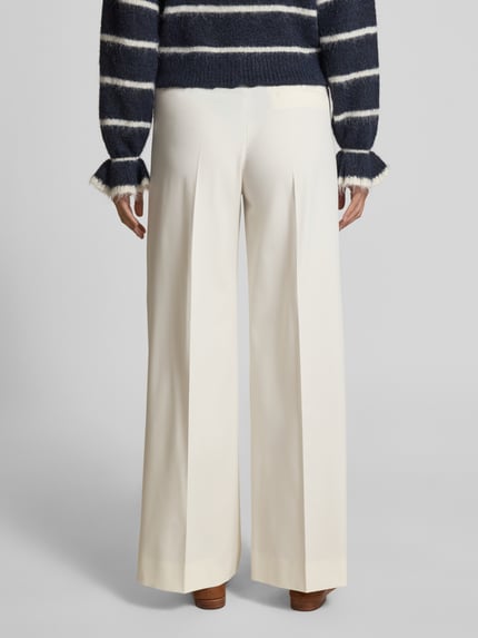HUGO regular fit wijdte broek met viscose model 'HUZILI' Offwhite - 5