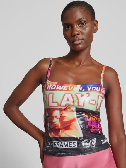 Diesel Tanktop met all-over motief Wit - 3