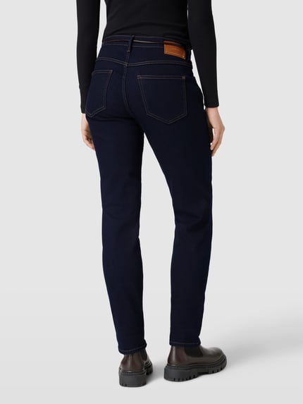 ROSNER Regular Fit Jeans mit Bindegürtel Modell 'MASHA GIRLFRIEND' Dunkelblau 5