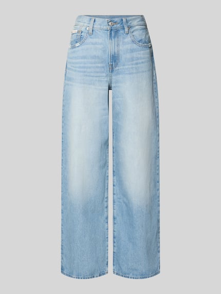 Calvin Klein Jeans Wide Leg Jeans aus reiner Baumwolle Hellblau 2