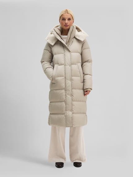 Marc O'Polo Steppmantel mit Kapuze Taupe 1