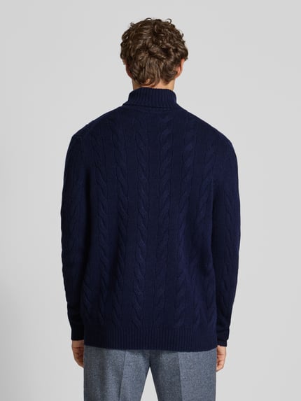 Christian Berg Men Coltrui van wol-kasjmiermix Marineblauw - 5