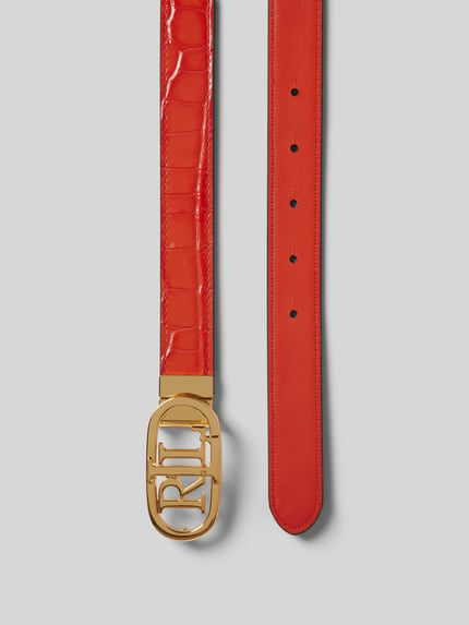 Lauren Ralph Lauren Leren riem met labelapplicatie Oranje - 3