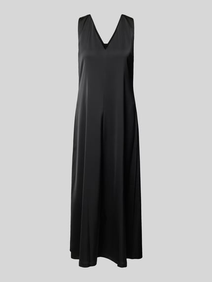Gestuz Midi-jurk met V-hals, model 'jessie' Zwart - 2