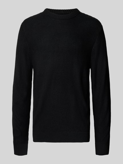 JACK & JONES Strickpullover mit Rundhalsausschnitt Modell 'ROY' Black 2