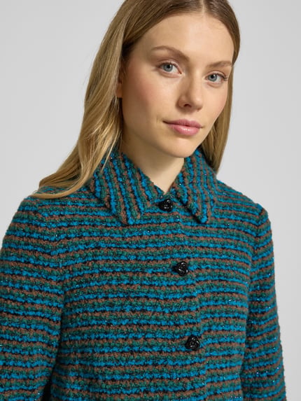 Marc Cain Regular Fit Blazer mit Knopfleiste Dunkelgruen 3