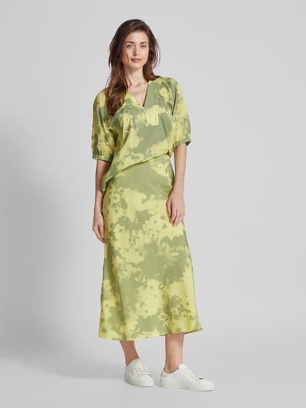ARMEDANGELS Maxirock im Batik-Look Modell 'MILAJAANA BLOMMAA' GELB 1