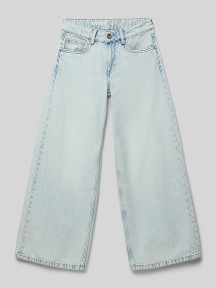 Garcia Wide leg jeans met steekzakken model 'Marall' Lichtblauw - 1