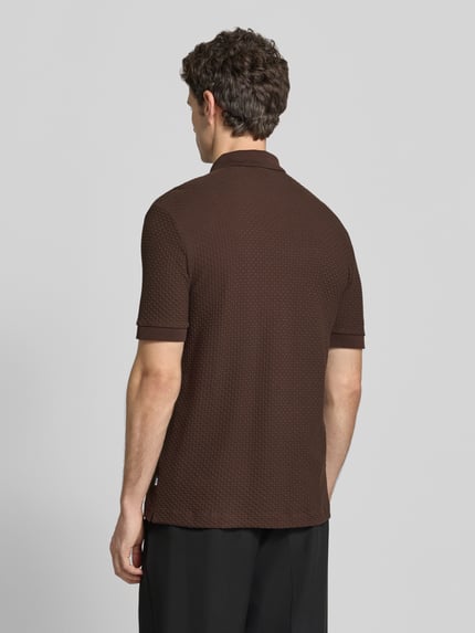 BOSS Regular Fit Poloshirt aus reiner Baumwolle Modell 'Parlay' Dunkelbraun 5