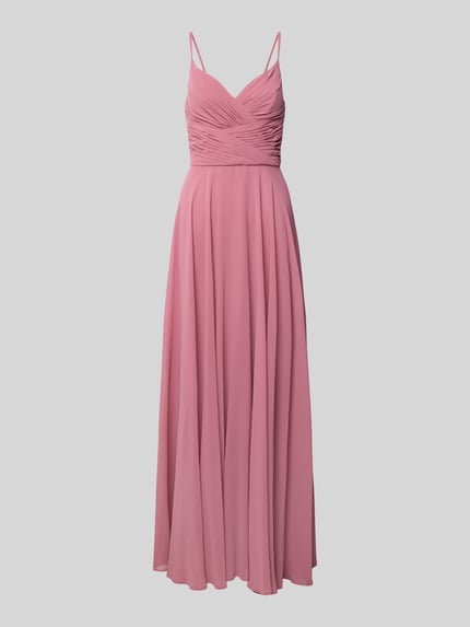 Mascara Abendkleid mit gelegten Falten Altrosa 2