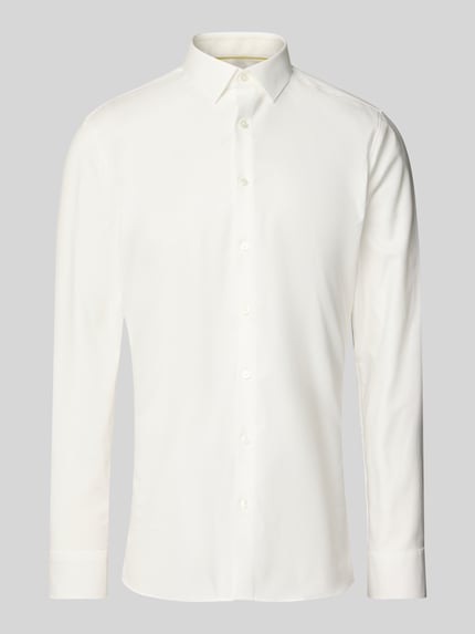 OLYMP No. Six Super Slim Fit Businesshemd mit Kentkragen Ecru 2