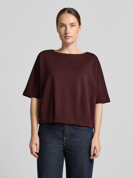 OPUS Regular fit t-shirt van modalmix model 'Ginne' Bordeaux - 4