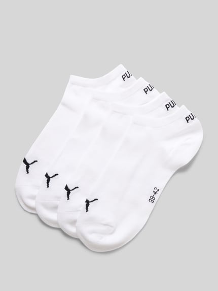 PUMA Sneakersocken mit Logo im 4er-Pack Weiss 1