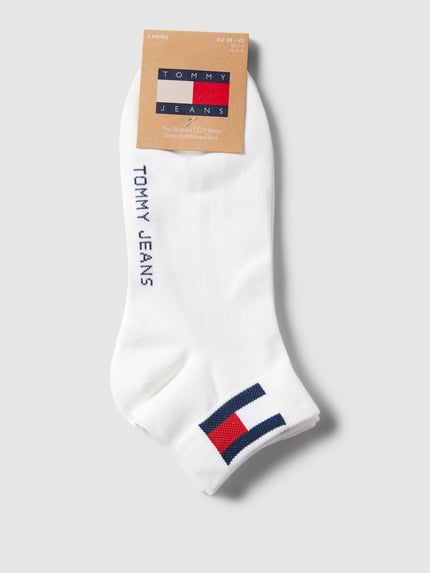 Tommy Hilfiger Sneakersocken mit Logo-Print im 2er-Pack Weiss 3