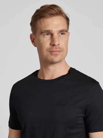 JOOP! COLLECTION T-Shirt mit geripptem Rundhalsausschnitt Modell 'Cosmo' Black 3