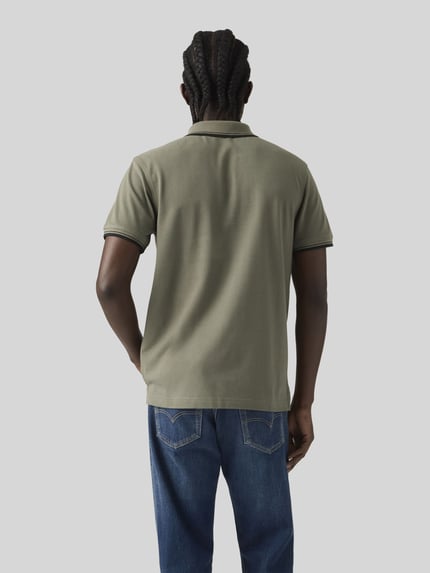 Levi's® Regular Fit Poloshirt mit Logo-Stitching Oliv 5