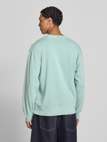 Pepe Jeans regular fit sweatshirt van puur katoen model 'JOHN CREW' Aquablauw - 5