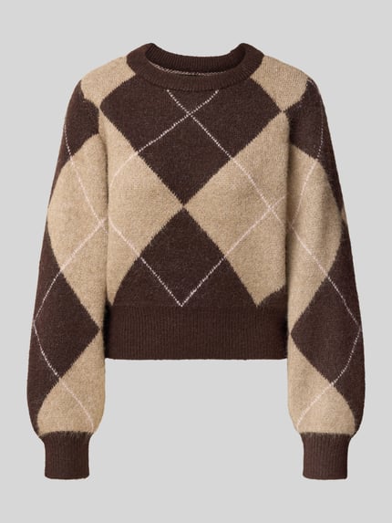 VERO MODA Pullover mit gerippten Abschlüssen Modell 'VMDARLA' Schoko 2