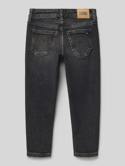 Tommy Hilfiger Kids Straight fit jeans van katoenmix Zwart - 3