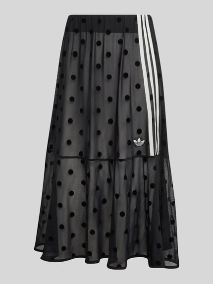 adidas Originals Przezroczysta spódnica midi w grochy Czarny 2