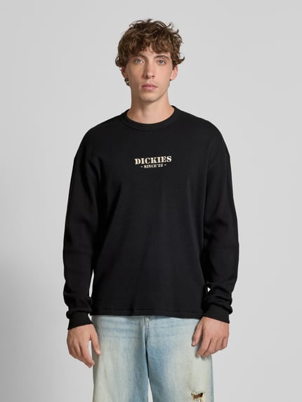 Dickies Longsleeve mit Label-Stitching und Rundhalsausschnitt Black 4