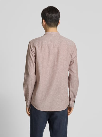 Tom Tailor Regular Fit Freizeithemd aus Leinen-Baumwoll-Mix Sand 5