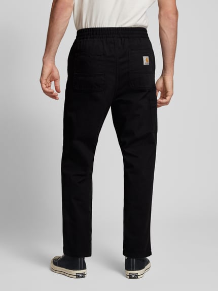Carhartt Work In Progress Regular fit broek met steekzakken opzij, model 'FLINT' Zwart - 5