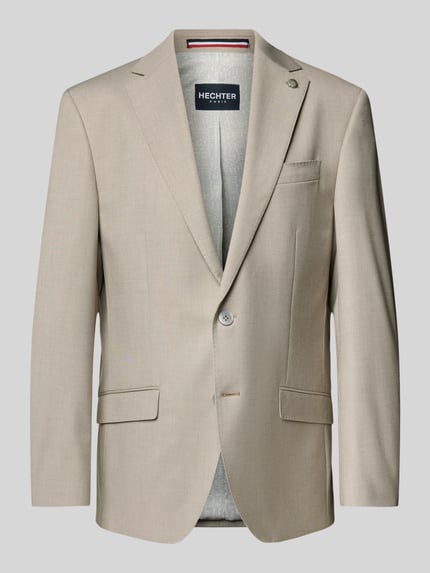 HECHTER PARIS Regular Fit 2-Knopf-Sakko mit Pattentaschen Modell 'X-Tension' Taupe 2