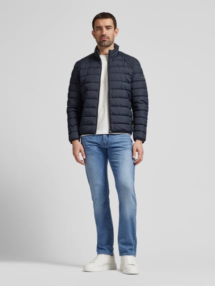 Marc O'Polo Steppjacke mit Label-Patch Dunkelblau 1