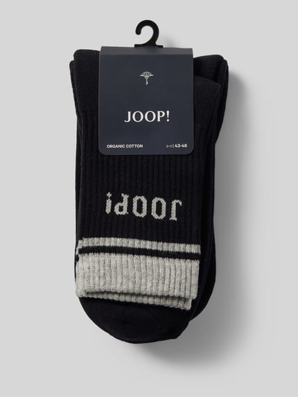 JOOP! COLLECTION Socken im 2er-Pack mit Label-Stitching Black 3